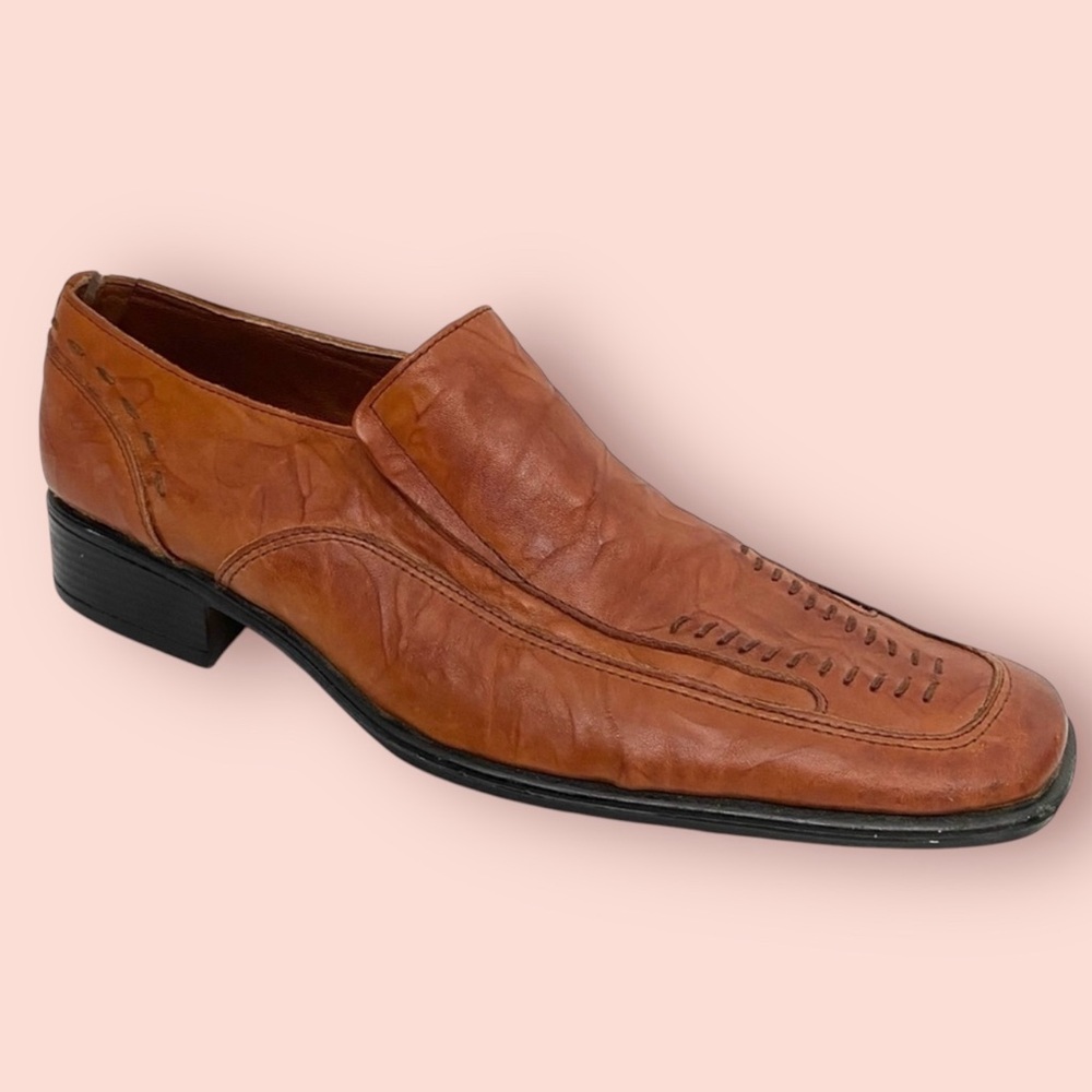 3/$10 Foremost Dress Shoes 7 (40) Brown Leather